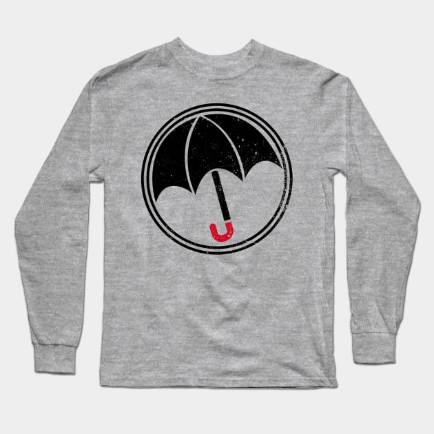 Umbrella Academy Logo Distressed Long Sleeve T-Shirt by Bevatron